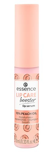 essence Lip Care Booster Lip Serum Moisturizing Transparent Lip Balm with Peach Oil Vegan Cruelty Free