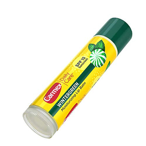 Carmex 1 Stick Daily Care Moisturizing Lip Balm Wintergreen SPF 15 Sunscreen Water Resistant 80 Minutes Net Wt 015 oz