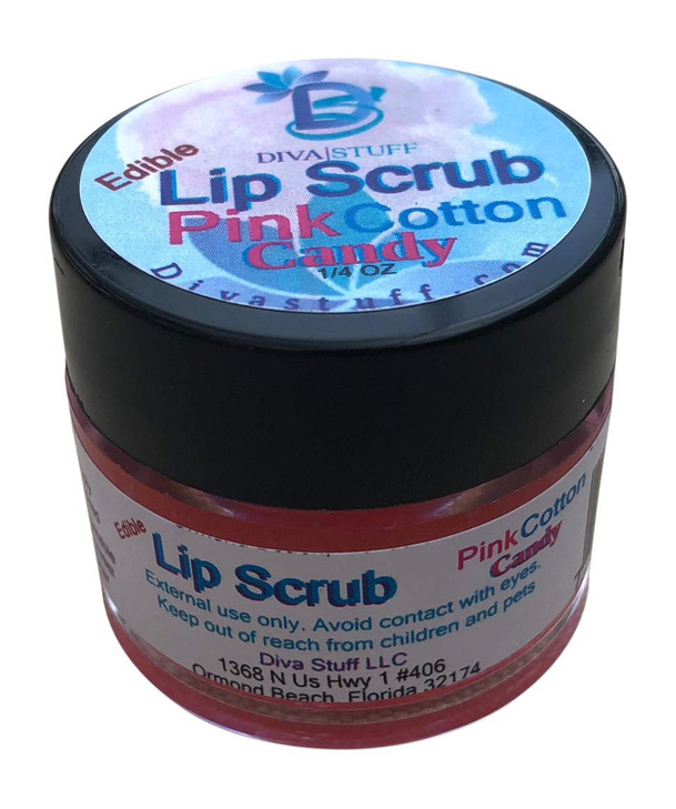 Diva Stuff Ultra Hydrating Lip Scrub for Soft Lips Gentle Exfoliation Moisturizer Conditioner Pink Cotton Candy oz Made