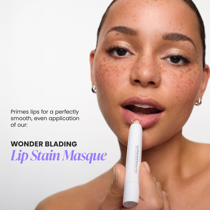 Wonderskin Lip Scrub 3in1 Exfoliator Moisturizer Lip Exfoliator Scrub Hydrating Balm for Soft Nourished FlakeFree Lips w