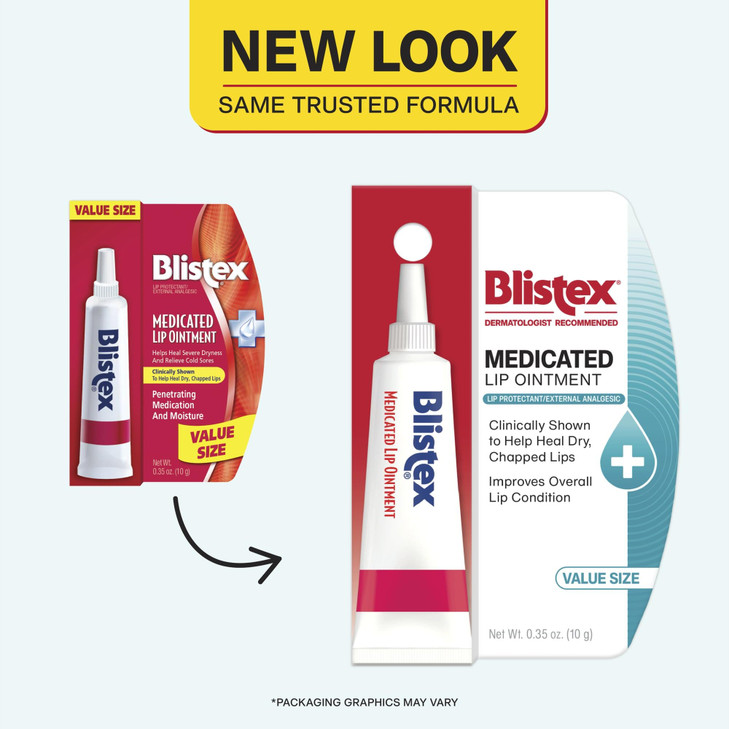 Blistex Medicated Lip Ointment Relieves Cold Sores Helps Heal Dry Chapped Lips Pain Relief from Lip Sores Blisters Heali
