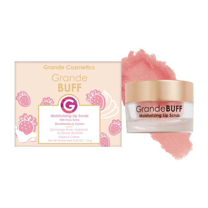 Grande Cosmetics GrandeBUFF Moisturizing Lip Scrub with Mango Butter Shea Butter for Smoother SofterLooking Lips 053 fl