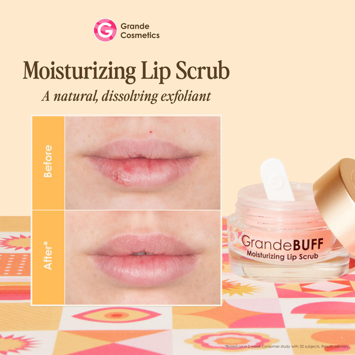 Grande Cosmetics GrandeBUFF Moisturizing Lip Scrub with Mango Butter Shea Butter for Smoother SofterLooking Lips 053 fl