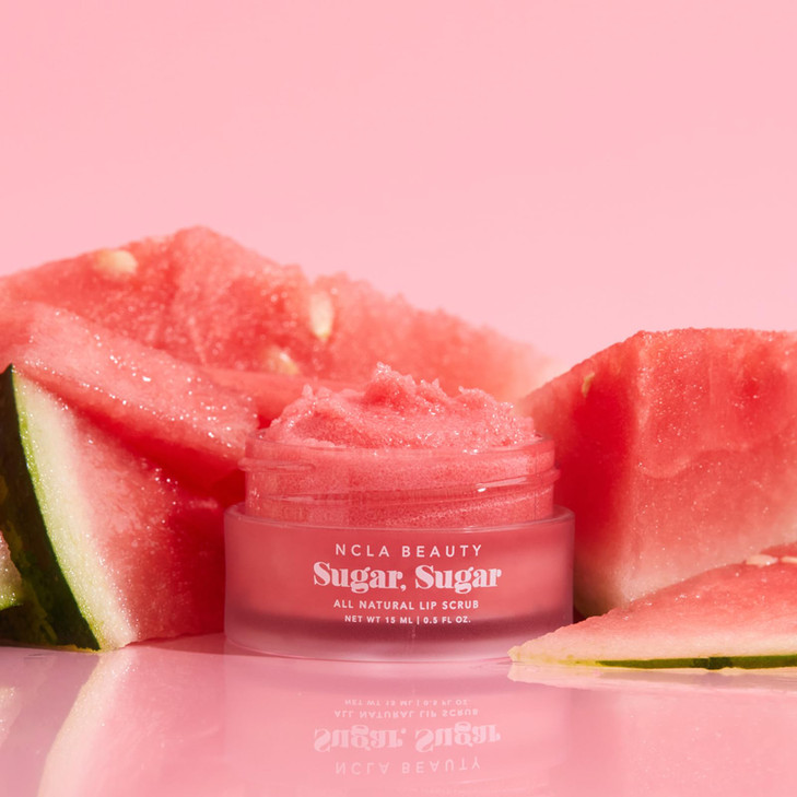 NCLA Beauty Sugar All Natural Lip Scrub Lip Exfoliator Made with Sugar Cocoa and Shea Butter Agave Nectar Watermelon 05
