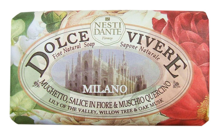 Dolce Vivere Milano Lily Of The Valley, Willow Tree & Oak Musk Fine Natural Soap Bar, 250 g online at globaldelivered