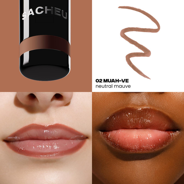 Sacheu Lip Liner STAYN Peel Off Lip Stain Long Lasting Waterproof Lip Tint with Hyaluronic Acid Vitamin E Transfer Proof