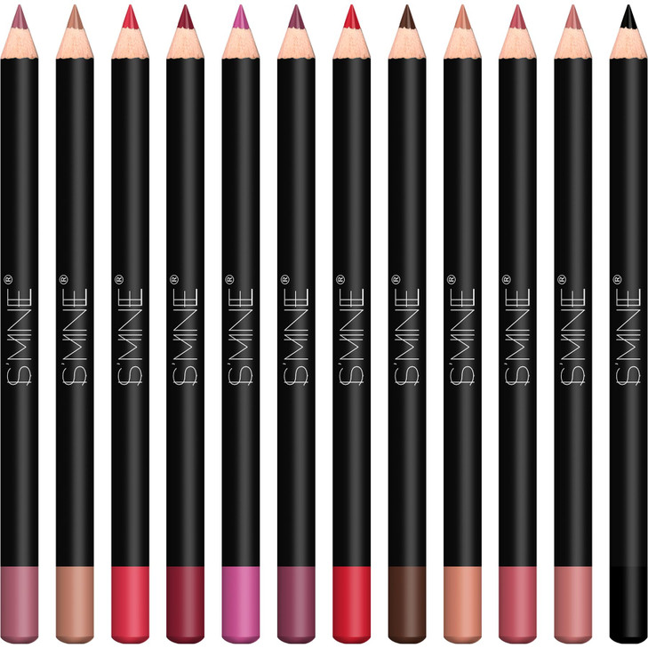 ISMINE Matte Lip Liner Set 12 Assorted Colors High Pigmented Natural Lip Makeup Soft Pencils Longwear Smooth Ultra Fine