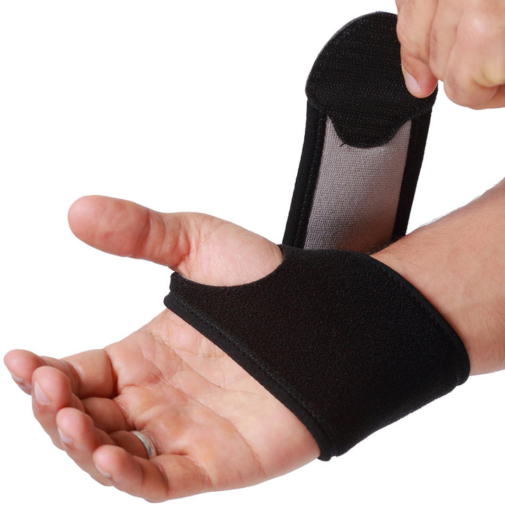 NeoTech Care Wrist Band - Elastic & Breathable Fabric - Adjustable Compression Strap - Men, Women, Right or Left - Support Wrap for Protection or Spo