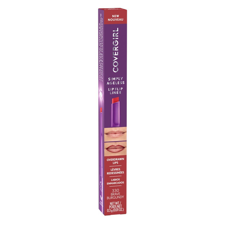 COVERGIRL Simply Ageless Lip Flip Liner Brave Burgundy Pack of 1