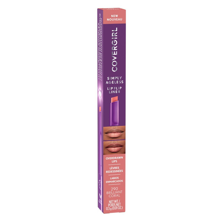 COVERGIRL Simply Ageless Lip Flip Liner Brilliant Coral Pack of 1