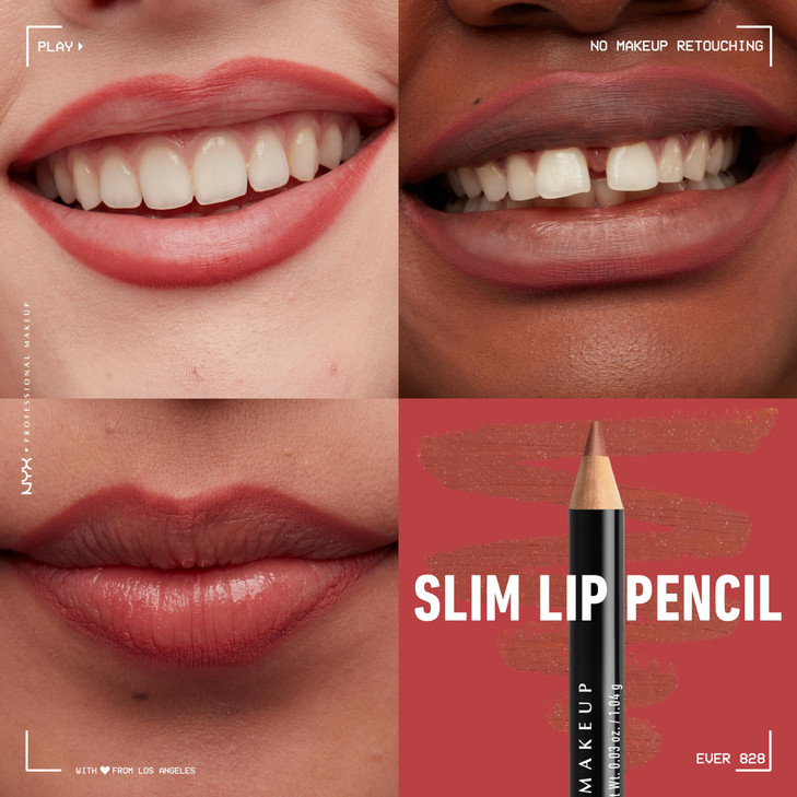 NYX PROFESSIONAL MAKEUP Slim Lip Pencil LongLasting Creamy Lip Liner Ever