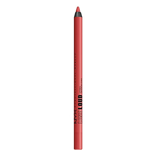 NYX PROFESSIONAL MAKEUP Line Loud Lip Liner Longwear and Pigmented Lip Pencil with Jojoba Oil Vitamin E Rebel Red Warm R
