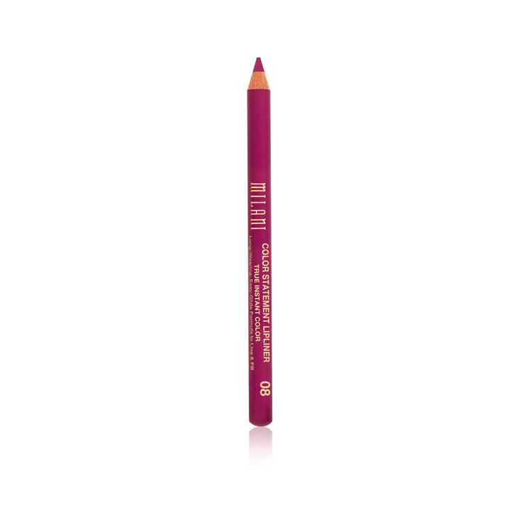 Milani Color Statement Lipliner Fuchsia 004 Ounce CrueltyFree Lip Pencil to Define Shape Fill Lips