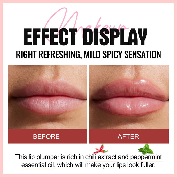 Erinde 3 Colors Lip Plumping Booster Spicy Lip Plumper Gloss Lip Plumping Oil UltraHydrating Nourishing Plump Lip Plumpe