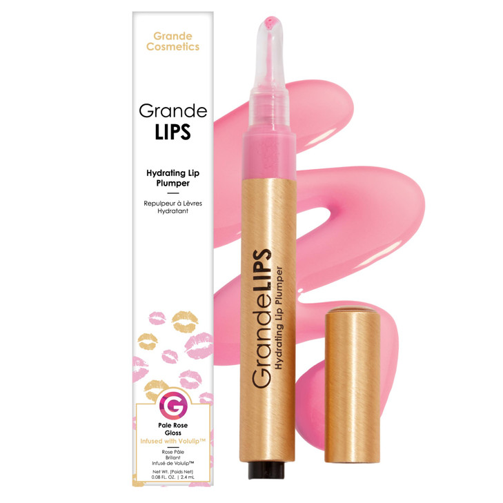 Grande Cosmetics GrandeLIPS Hydrating Lip Plumper for FullerLooking Hydrated Lips Pale Rose 008 fl oz