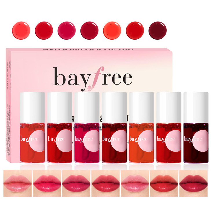 bayfree Lip Tint Stain Set Lip Stain Long Lasting Waterproof Lightweight Nonsticky TransferProof Matte Finish fruit land