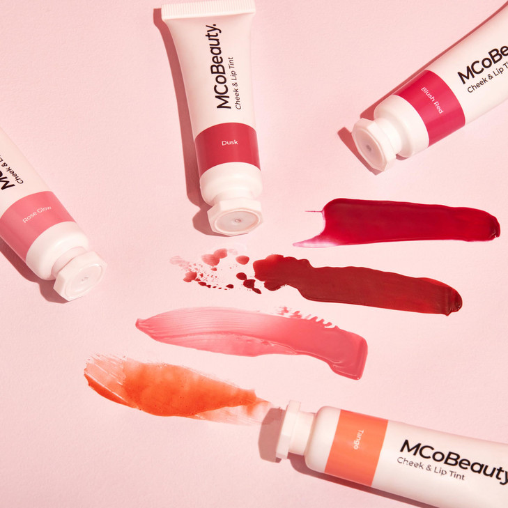 MCoBeauty Cheek and Lip Tint GelCream Formula for Buildable Color MultiUse Tint for Lips and Cheeks Dusk Cherry Red Shad