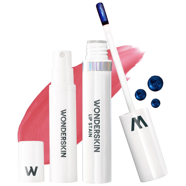 Wonderskin Wonder Blading All Day Lip Stain Peel Off Masque and Reveal Kit Long Lasting Waterproof Pink Lip Tint Transfe