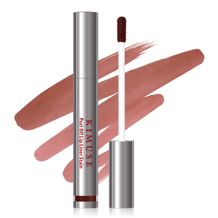 KIMUSE Peel Off Lip Liner Stain Long Lasting Lip Tint Stain Peel Off Waterproof TransferProof Highly Pigmented Color Pee