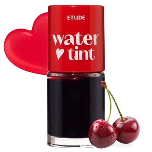 ETUDE Dear Darling Water Tint Cherry Ade 9g Vivid Color Lip Stain with Moisturizing Weightless Nonsticky Finish Lip Stai