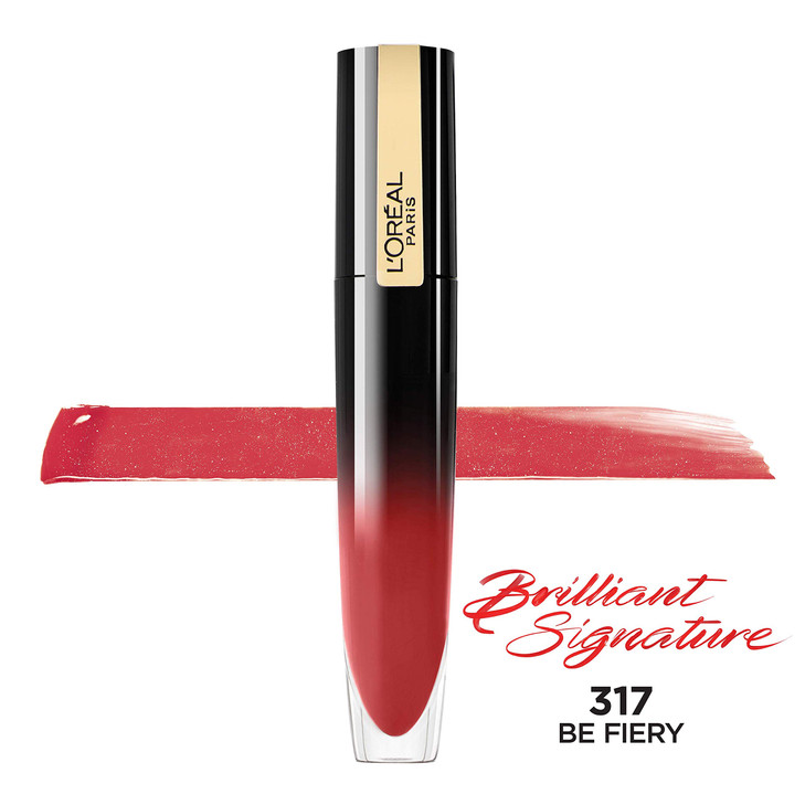 LOreal Paris Brilliant Signature Shiny Lip Stain Lipstick Be Fiery 021 Fl Oz