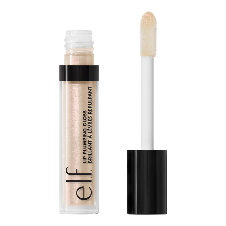 elf Lip Plumping Gloss HighShine Sheer Color Hydrates Creates Fuller Lips With Vitamin E Vegan CrueltyFree Pink Sugar 01