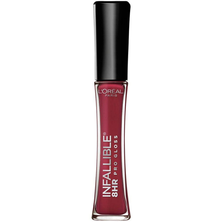 LOreal Paris Makeup Infallible 8 Hour Hydrating Lip Gloss Glistening Berry 021 Fl Oz