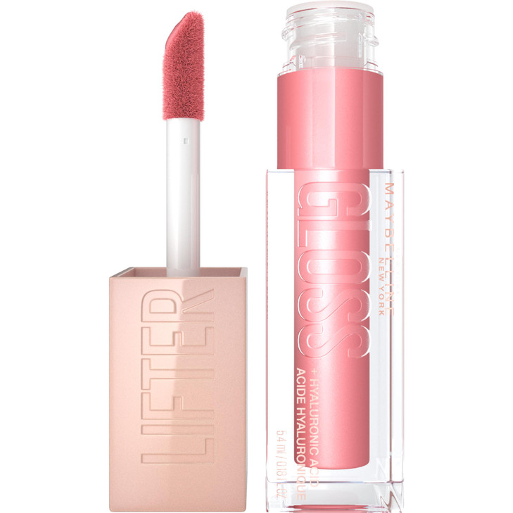 Maybelline Lifter Gloss Hydrating Lip Gloss with Hyaluronic Acid High Shine for Plumper Looking Lips Silk Warm Mauve Neu