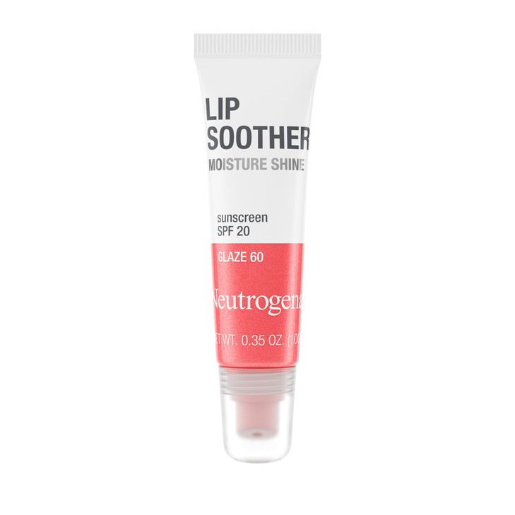 Neutrogena MoistureShine Lip Soother Gloss with SPF 20 Sun Protection High Gloss Tinted Lip Moisturizer with Hydrating G