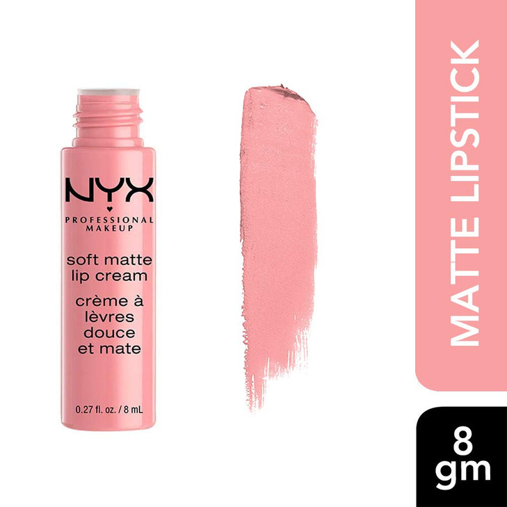NYX PROFESSIONAL MAKEUP Soft Matte Lip Cream Lightweight Liquid Lipstick Istanbul Clean Pink