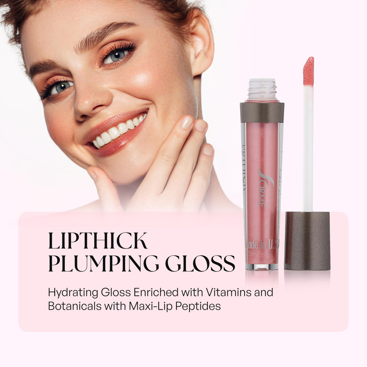 SORME Treatment Cosmetics LipThick Plumping Gloss for Shiny and Fuller Looking Lips Doll Shade