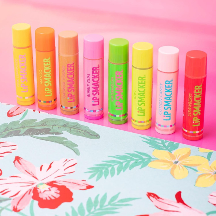 Lip Smacker Original Best Holiday Flavored Lip Balm Party Pack Oatmeal Cookie Vanilla Mango Watermelon Tropical Punch Co
