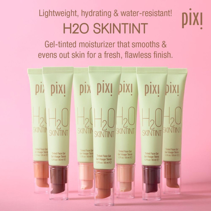 Pixi H2O SkinTint Tinted Gel Moisturizer Lightweight Hydrating WaterResistant Evens Tone Reduces Redness Cream 12 fl oz3