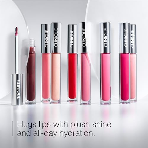 Clinique Pop Plush Creamy Lip Gloss With Hyaluronic Acid Blend of Avocado Aloe Shea Butter Hydrating High Shine Black Ho