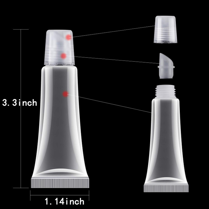 HRLORKC 200Pcs 10ml Empty Tubes Lip empty lip gloss containers for Lip Gloss Balm Cosmetic