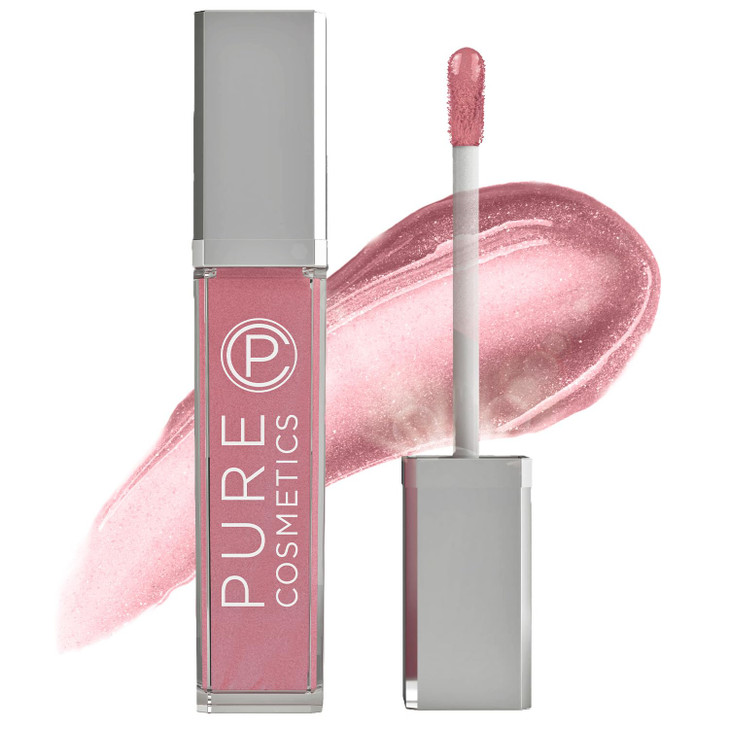 Pure Illumination LightUp Lip Gloss with LEDLit Applicator Brush Side Mirror NonSticky Moisturizing Hydrating Lip Glosse