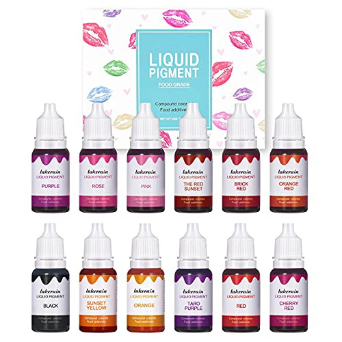 BONNIE CHOICE 12 Colors Liquid Lip Gloss Pigment Set DIY Lipstick Liquid Pigment for Set Making Lip Gloss DIY Lip Cosmet