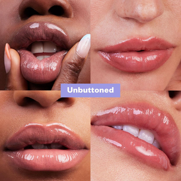 Kosas Wet Lip Oil Gloss Hydrating Lip Plumping Treatment with Hyaluronic Acid Peptides NonSticky Finish Unbuttoned