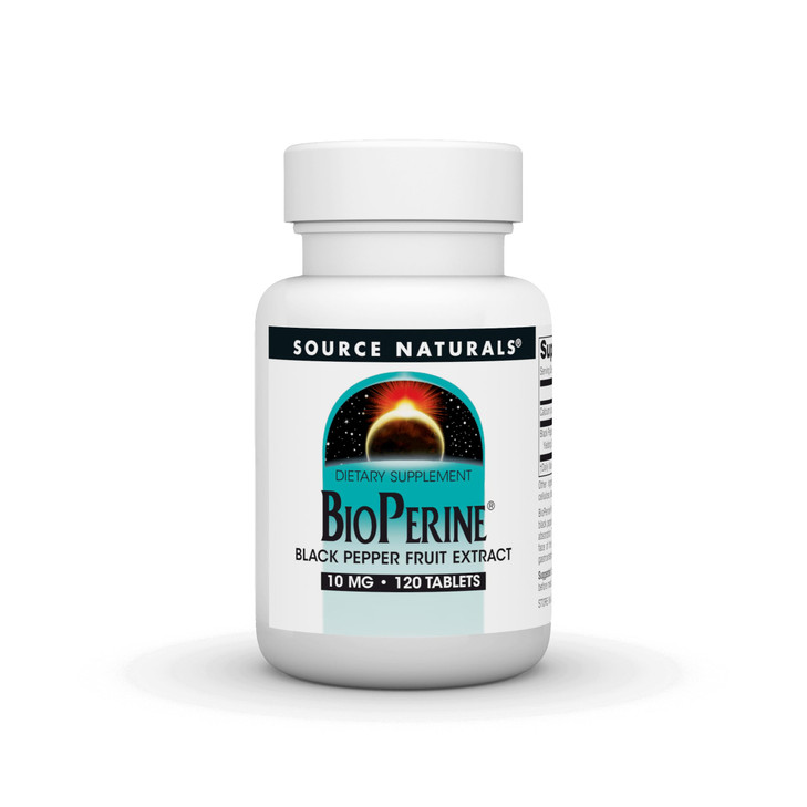Source Naturals BioPerine - Black Pepper Fruit Extract, Promotes Nutrient Absorption* 10 mg, 120 Tablets online at globaldelivered