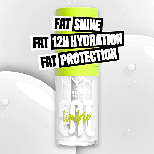 NYX PROFESSIONAL MAKEUP Fat Oil Lip Drip Moisturizing Lip Oil Gloss Vegan Tinted Formula Up to 12 HR Hydration My Main C