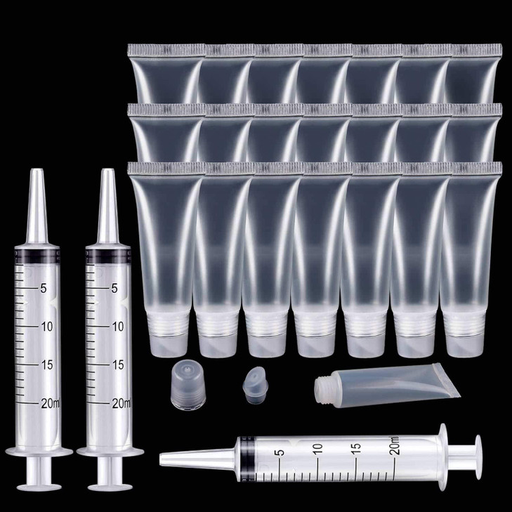 Rolybag 22 Packs Empty Lip Gloss Tubes Containers10mlTravel empty bottleRefillable Soft Cosmetic Squeeze Tubes For Women