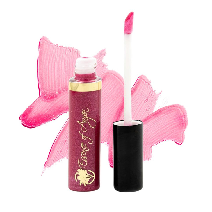 Essence Of Argan Cheery Rose Lip Gloss with Moroccan Argan Oil to Moisturize and Plump your Lips Lip Care to Eliminate D