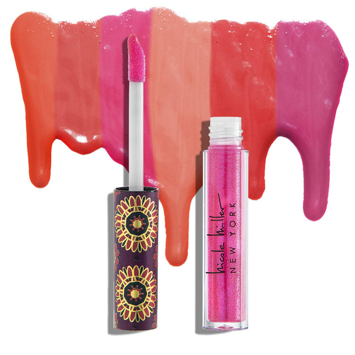 Nicole Miller Lip Gloss Collection Shimmery Glosses for Women and Girls Long Lasting Color Set with Rich Varied Colors P