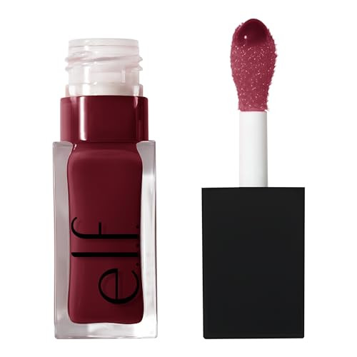 elf Glow Reviver Lip Oil Nourishing Tinted Lip Oil For A Highshine Finish Infused With Jojoba Oil Vegan Crueltyfree Jam