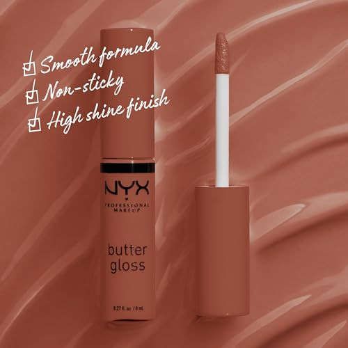 NYX PROFESSIONAL MAKEUP Butter Gloss NonSticky Lip Gloss Bit Of Honey Peach Nude