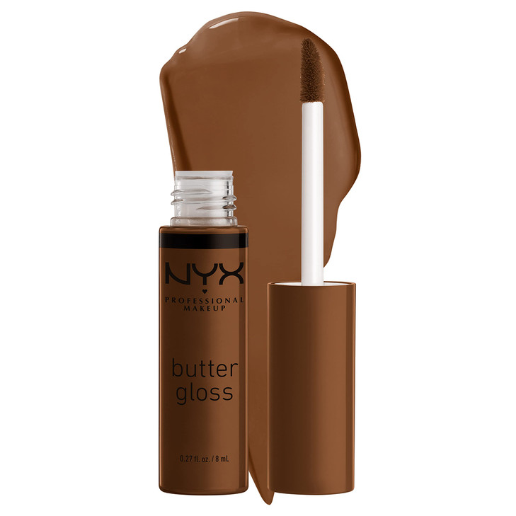 NYX PROFESSIONAL MAKEUP Butter Gloss Brown Sugar NonSticky Lip Gloss Caramelt Medium Brown
