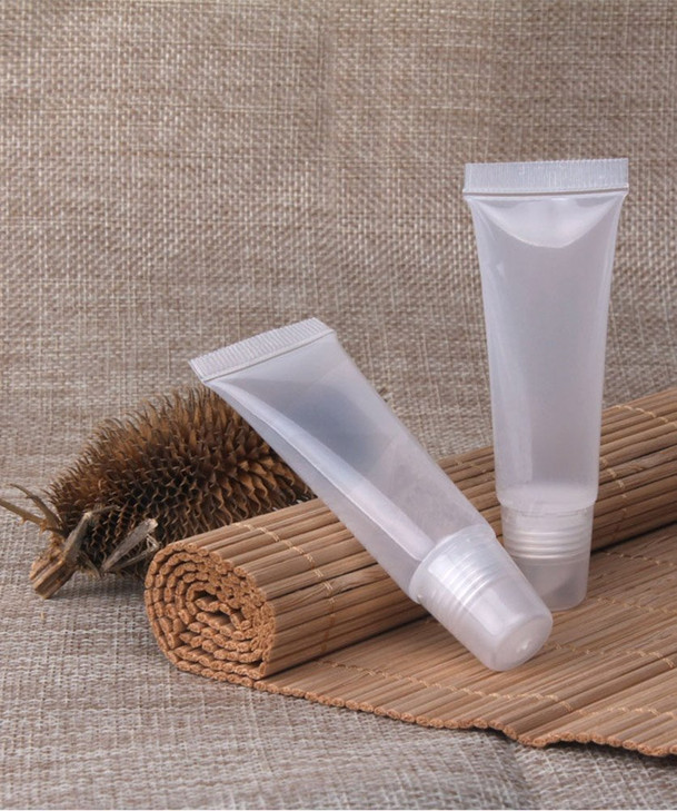 Wowlife 8ml Mini Clear Empty Lip Gloss Balm Container Soft Tubes Makeup Box 100 Pcs