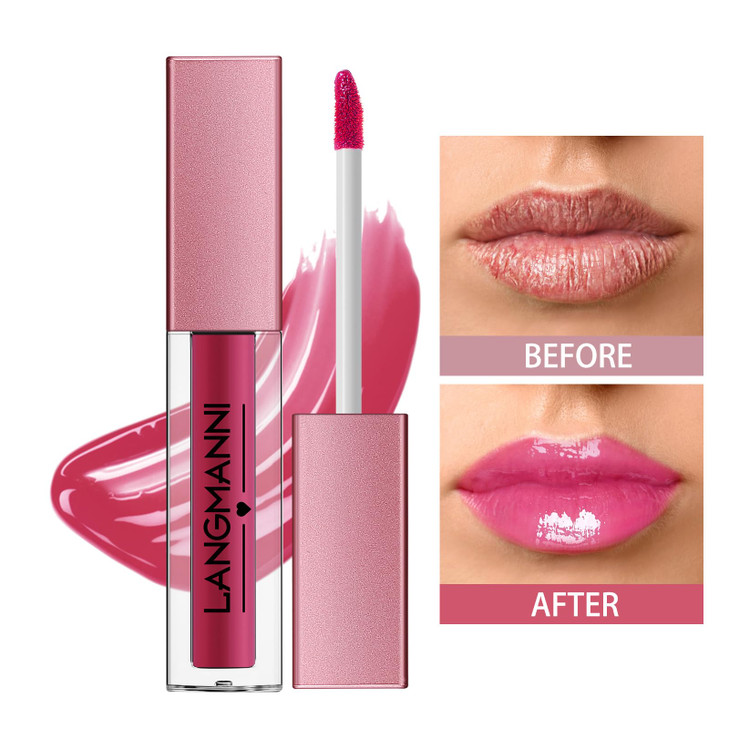 LANGMANNI 12Pcs Lip gloss Collection Makeup Set Shiny Smooth Soft Liquid Lip Glosses Lip Stain With Rich Varied Colors F