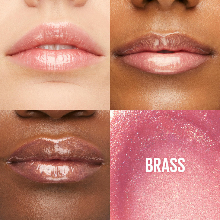 Maybelline Lifter Gloss Hydrating Lip Gloss with Hyaluronic Acid High Shine for Plumper Looking Lips Brass Pink Neutral