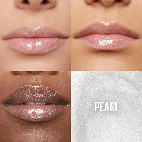 Maybelline Lifter Gloss Hydrating Lip Gloss with Hyaluronic Acid High Shine for Plumper Looking Lips Pearl Silver Pearl